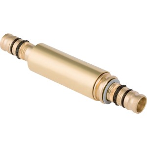 Geberit Mepla Langkupplung, Ø 16 mm, aus Rotguss für sichere Rohrverbindungen.