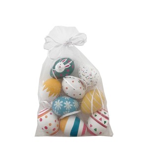 Brauns-Heitmann Behang-Eier Grafisch Bunt im Netzbeutel mit verschiedenen Mustern.