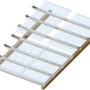Transparente Polyesterplatten 76/18 Natur als Kunststoffbedachung auf Holzkonstruktion.