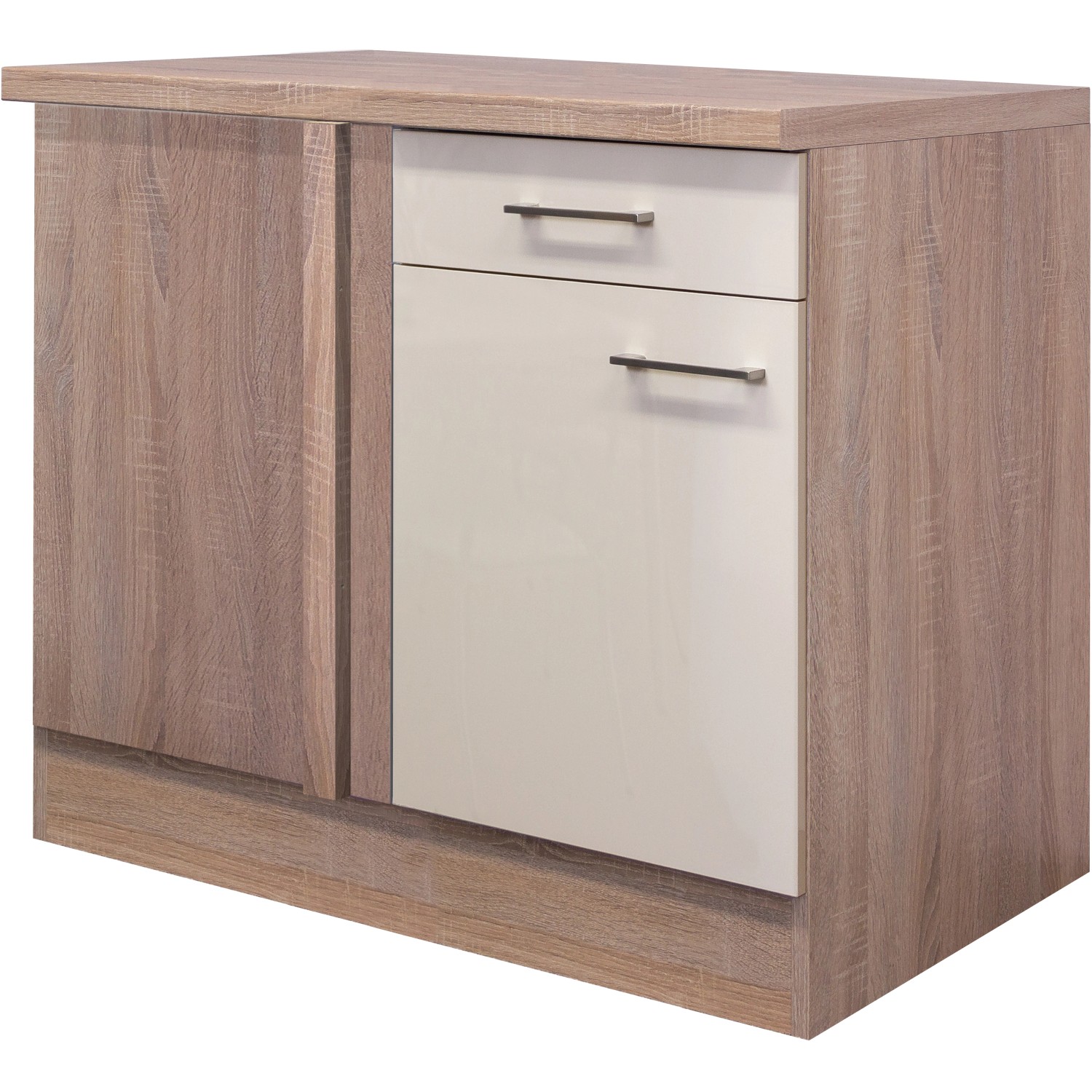 Flex-Well Exclusiv Eck-Unterschrank Orlando 110 x 60 cm Kaschmir Glanz