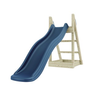 OutdoorToys Rutsche Gazelle, 175 cm, marineblau, mit Holzleiter für Spieltürme & Spielanlagen.