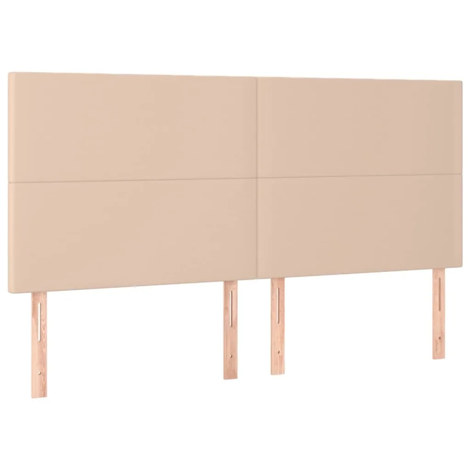 vidaXL LED Kopfteil Cappuccino-Braun 180x5x118/128cm Kunstleder 3122251