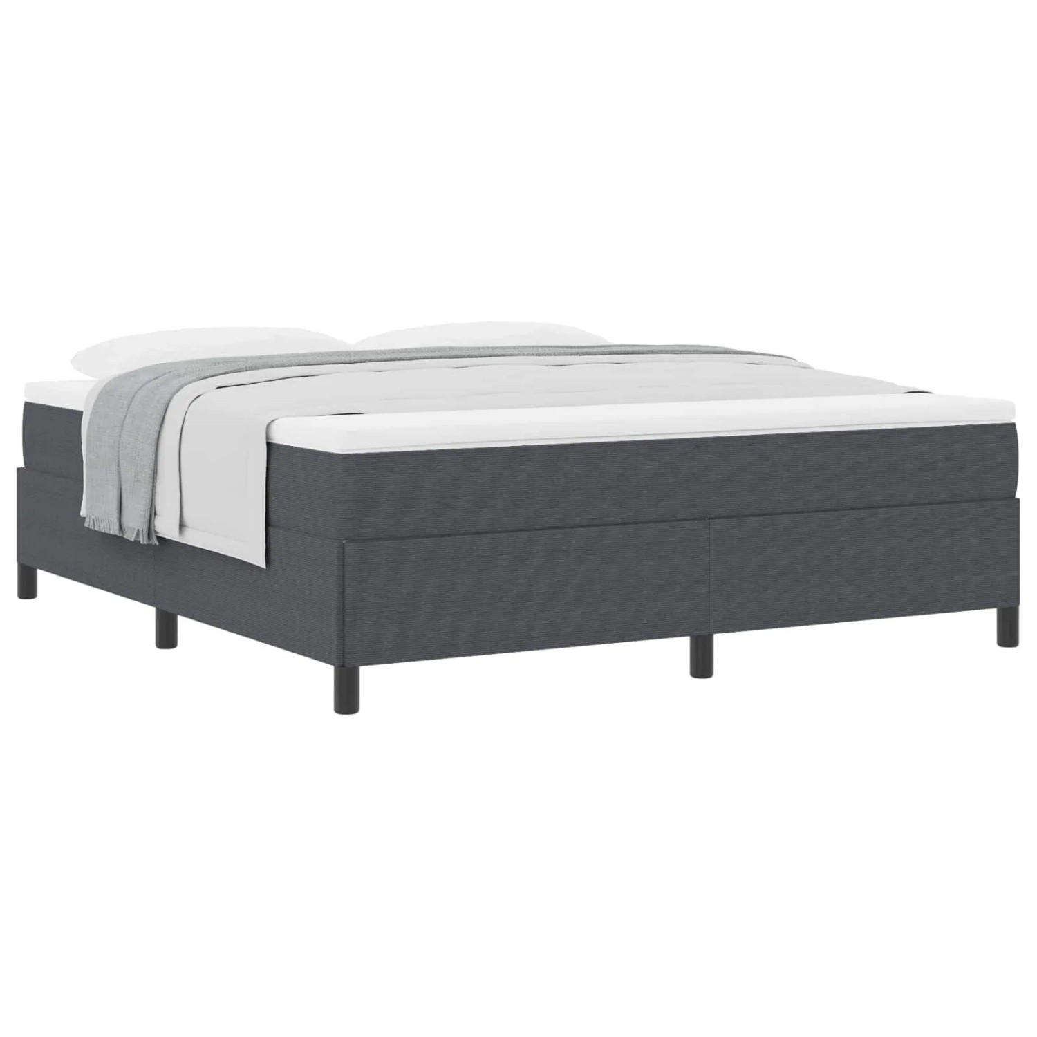 vidaXL Boxspringbett Dunkelgrau 180 x 200 cm Samt 42006983