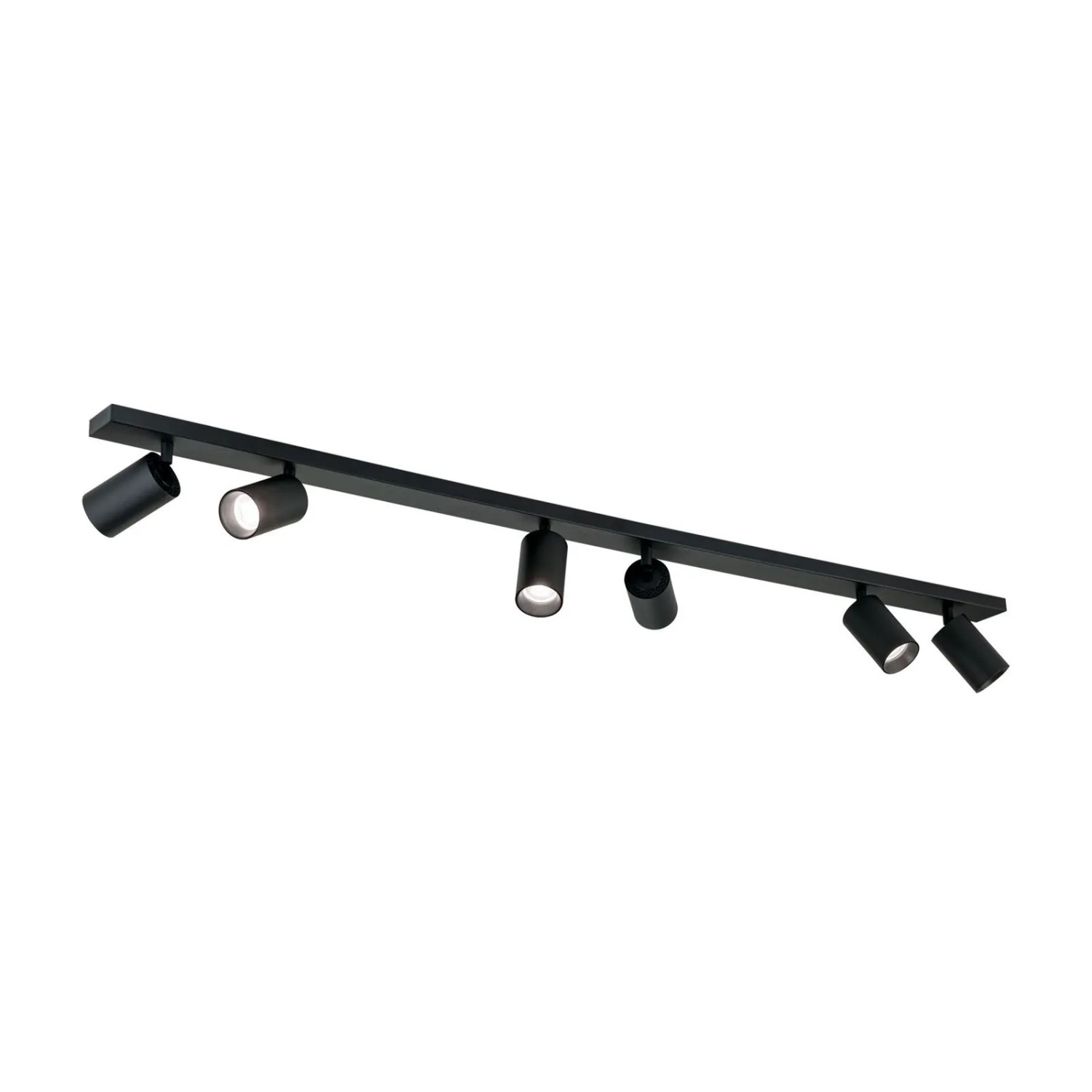 Orion Leuchten Strahler 6-flammig GU10 Schwenkbar 130 cm Schwarz