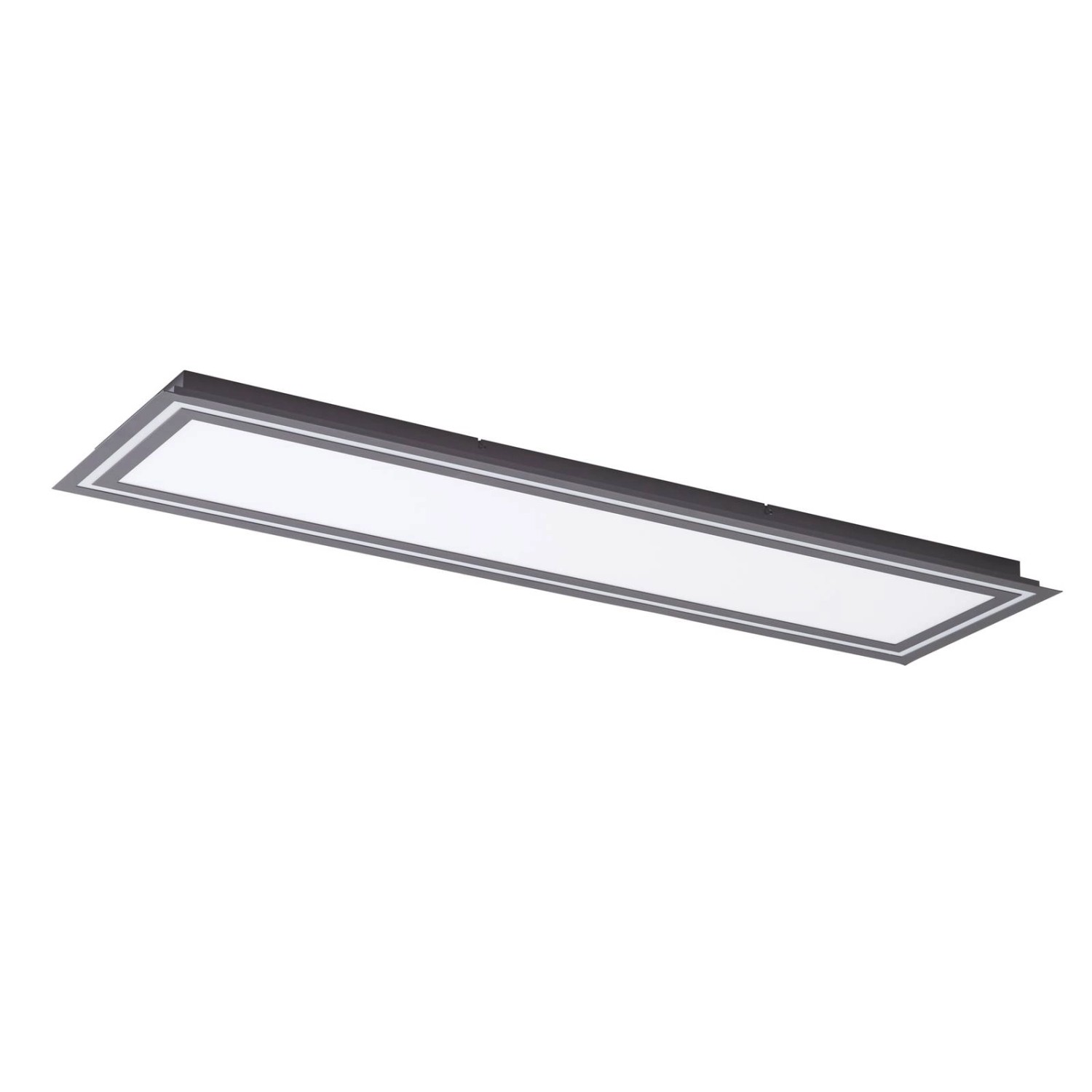 Lucande LED Deckenleuchte Leicy 10013018 Dimmbar mit Leselampe Modern in Schwarz aus Metall 1-flammig Wohnzimmerleuchte