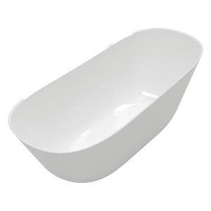 Freistehende, weiße Villeroy & Boch Badewanne Theano (170x75 cm) aus Quaryl® für entspannende Bäder.