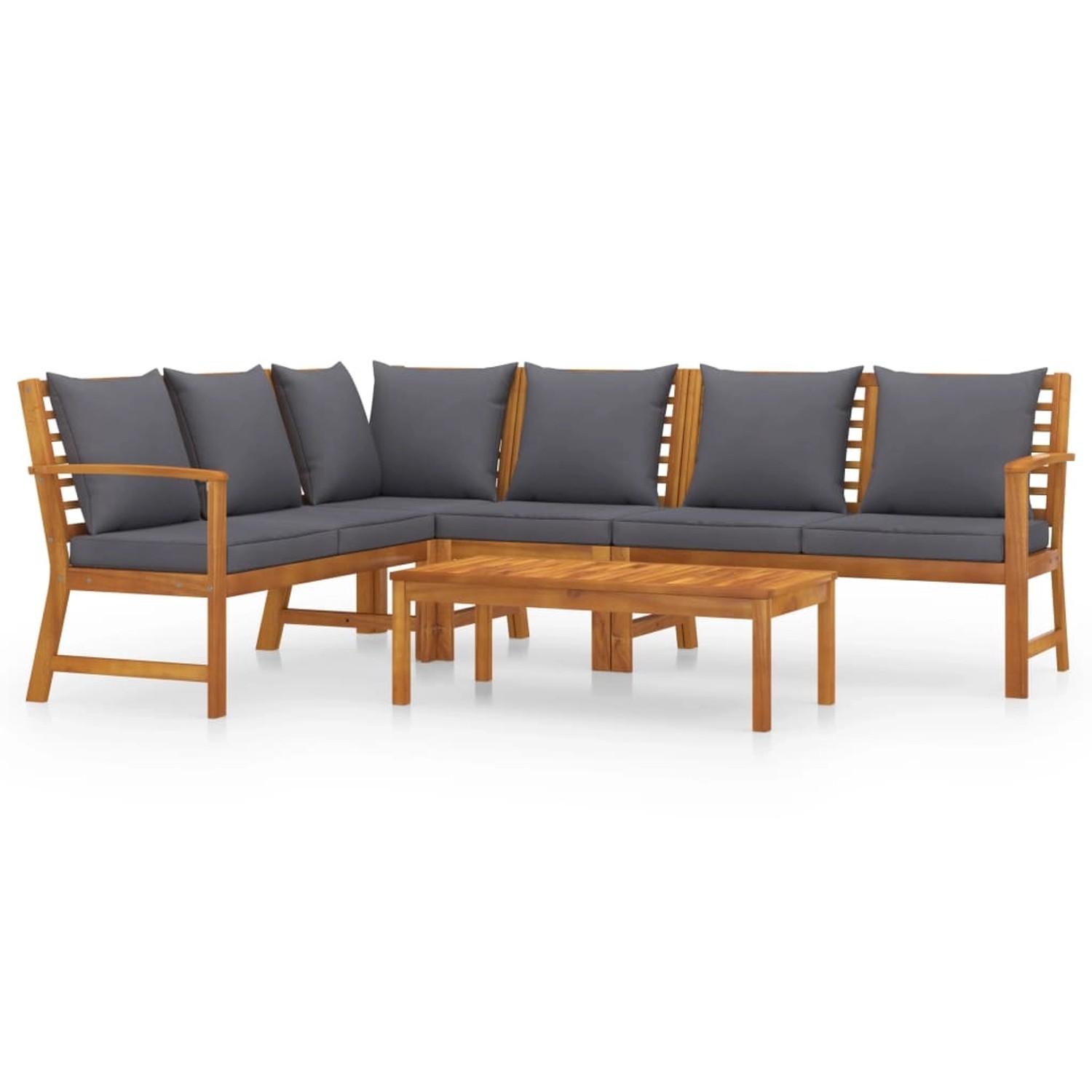vidaXL 5-Tlg Garten-Lounge-Set mit Auflagen Massivholz Akazie 3057780 günstig online kaufen