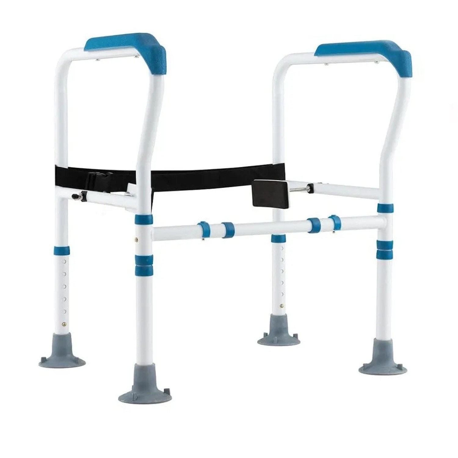 Costway Aufstehhilfe Toilette 6-Fach Höhenverstellbar Bis 136 kg Blau