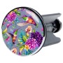 Sanilo Waschbeckenstöpsel Kolibri mit Blumenmuster für handelsübliche Waschbecken.