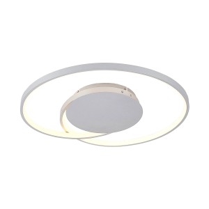 Lucande LED Deckenleuchte Enesa 9956087 Dimmbar mit Leselampe Modern in Alu aus Metall 1-flammig Schlafzimmerleuchte