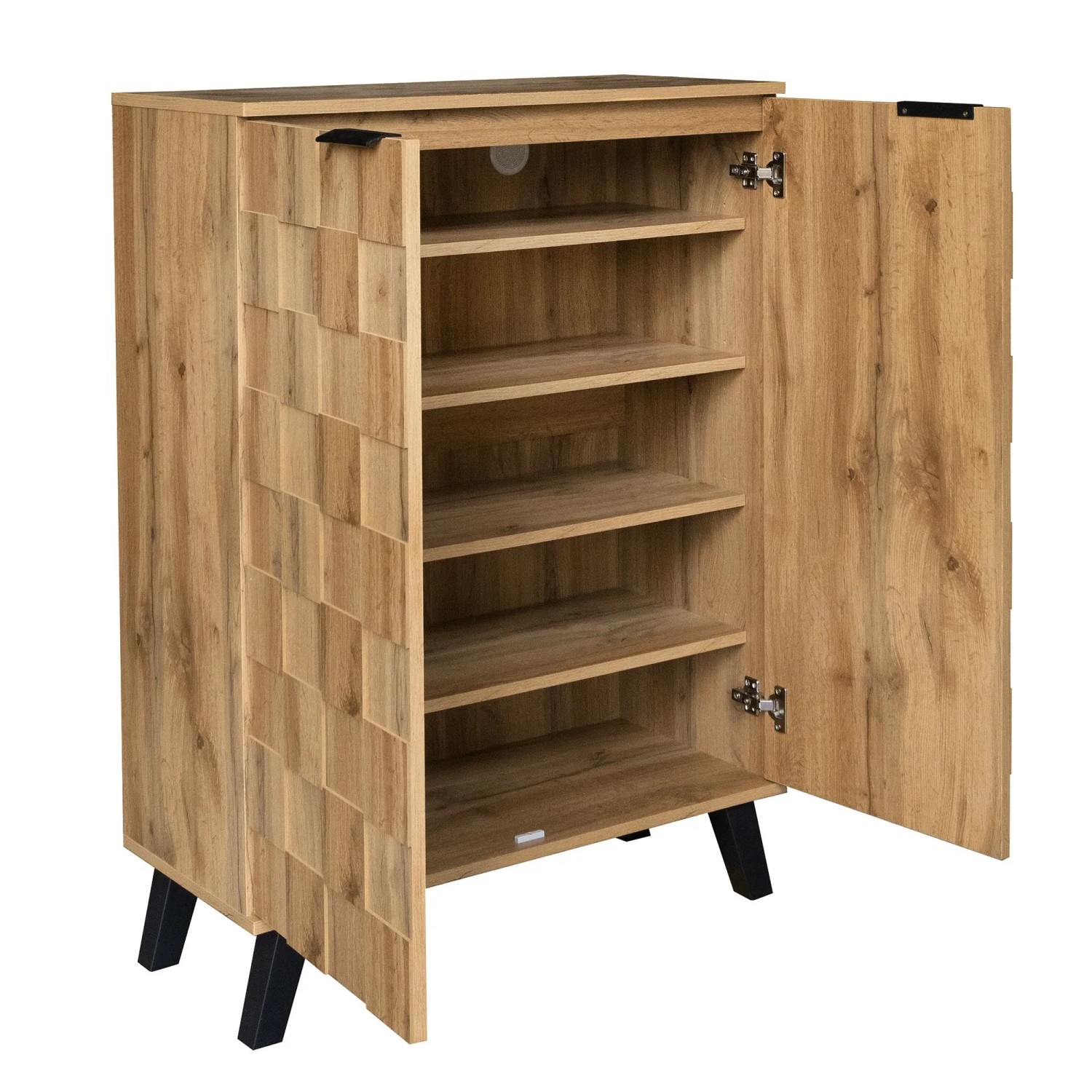 Sideboard Schuhschrank 80x350x109 cm mit 5 Fächern Verstellbaren Einlegeböden