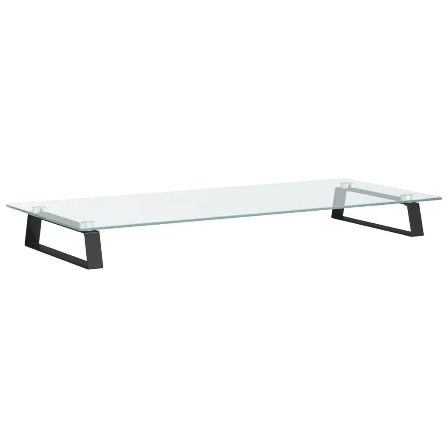 vidaXL Monitorständer Schwarz 80x35x8 cm Hartglas und Metall 374229