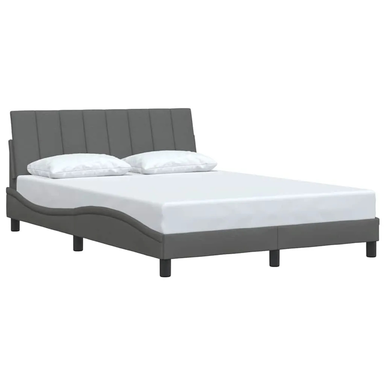 vidaXL Bettgestell Ohne Matratze Dunkelgrau 140x190 cm Stoff 3310385 günstig online kaufen