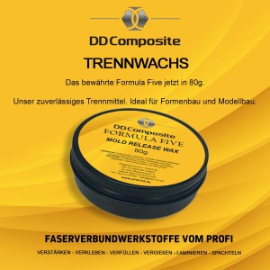 DD Composite Formula Five Trennwachs, 80g Dose. Trennmittel für Formenbau und Modellbau.