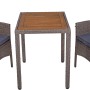 3-teiliges Balkon-Set Dakota von Garden Pleasure: braune Sessel mit Tisch aus Akazienholz.