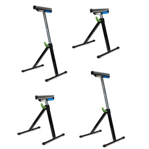 4er Set TRUTZHOLM Rollenböcke, höhenverstellbar bis 109 cm, je 90 kg belastbar, klappbar.