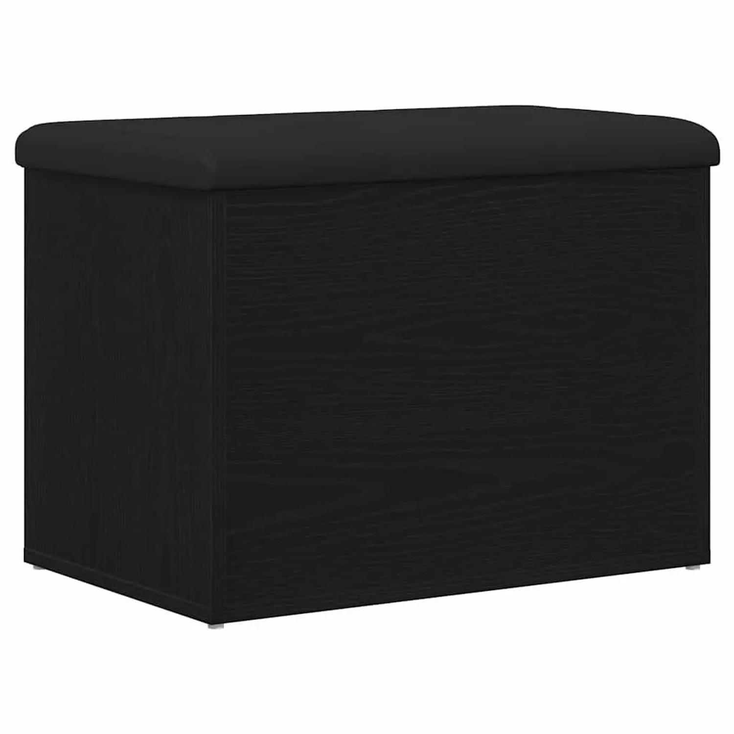 DELUKE Sitzbank JONA Mit Stauraum Schwarz Eichen-Optik 62x42x45cm Aufbewahrungsbank Flurbank Garderobenbank
