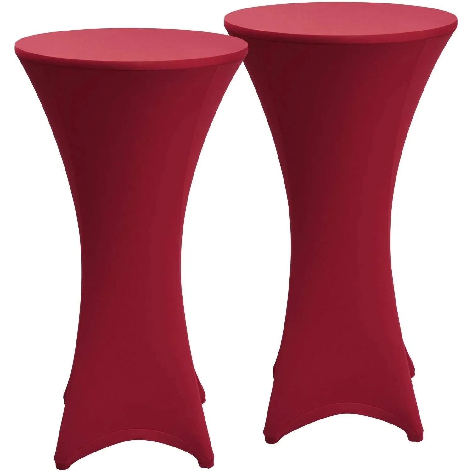Beautissu Stella Stehtischhusse Ø 70cm Bordeaux 2tlg