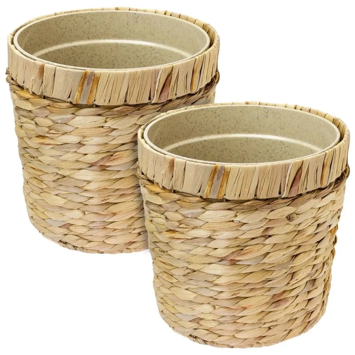 HMF 37280-25CM-S2 Innovativer Blumentopf Wasserhyazinthe Pflanztopf Rund 25 cm Durchmesser 2er Set