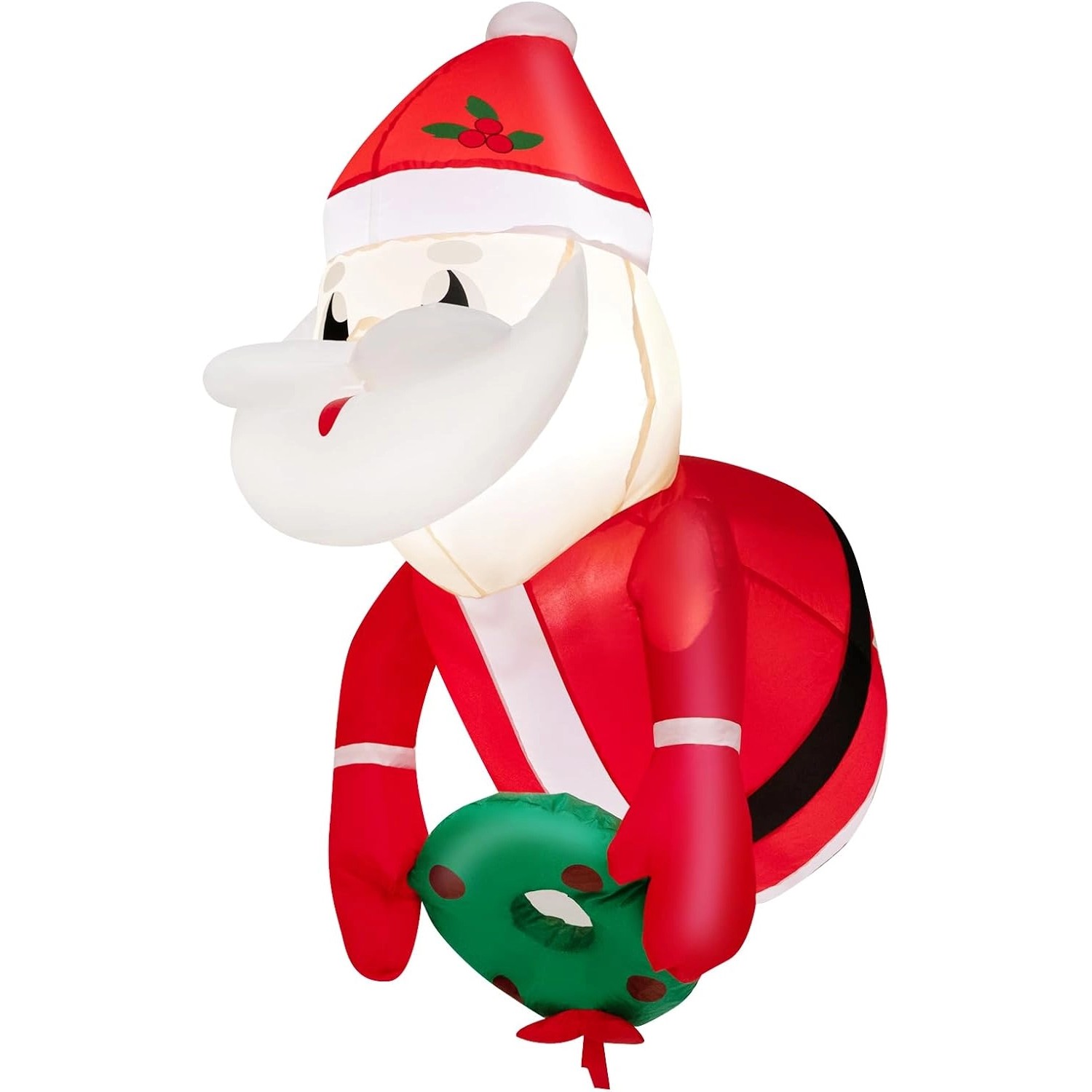 Costway Aufblasbarer Weihnachtsmann Aus dem Fenster Led Deko 100CM günstig online kaufen