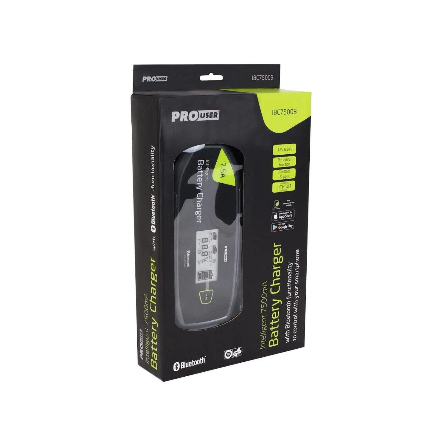 Pro User Mikroprozessor Ladegerät 7,5A in Originalverpackung. Intelligentes Batterieladegerät mit Bluetooth Funktion.