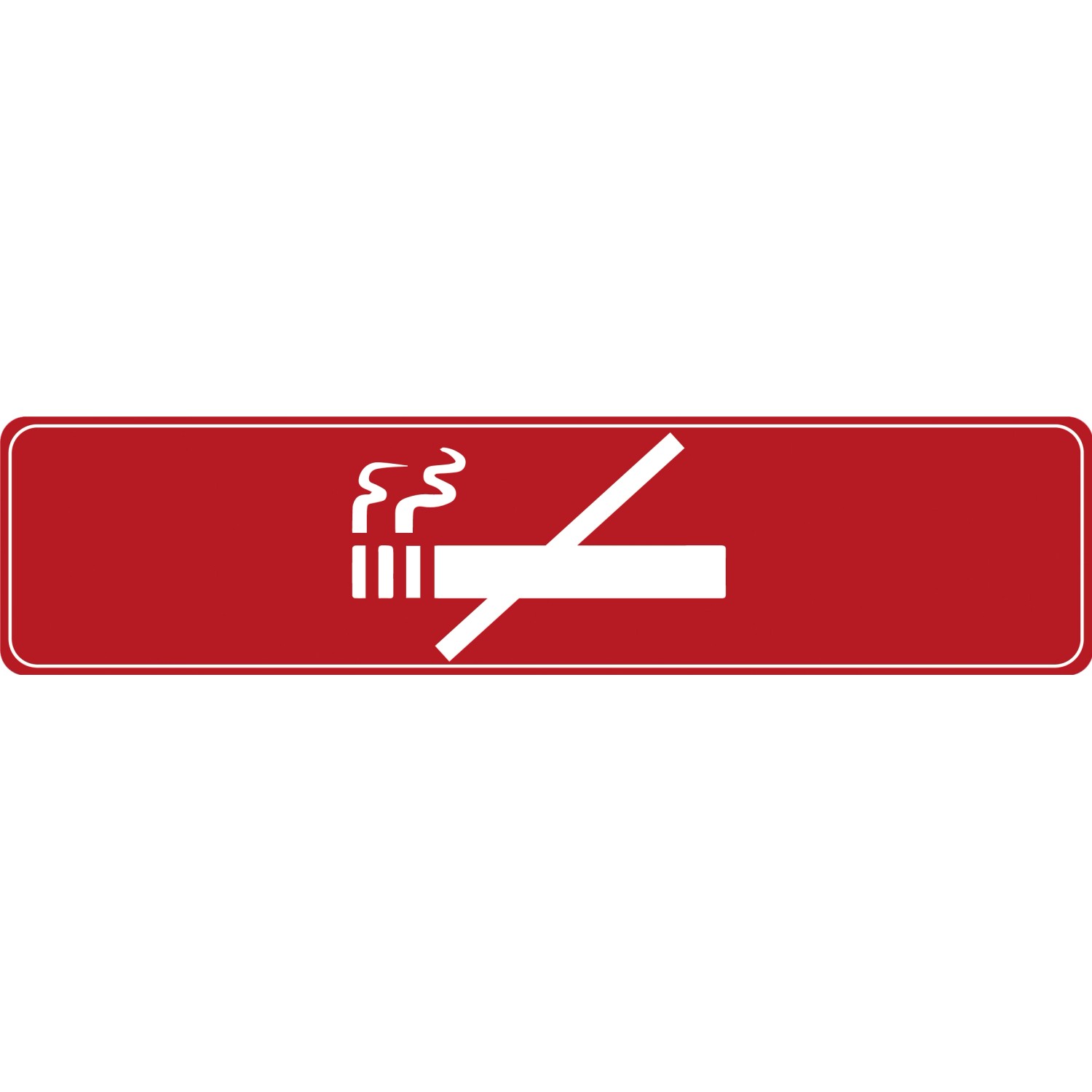Signum Safety Signs Tür-/Hinweisschild Piktogramm Rauchverbot 4,8 x 20 cm Rot