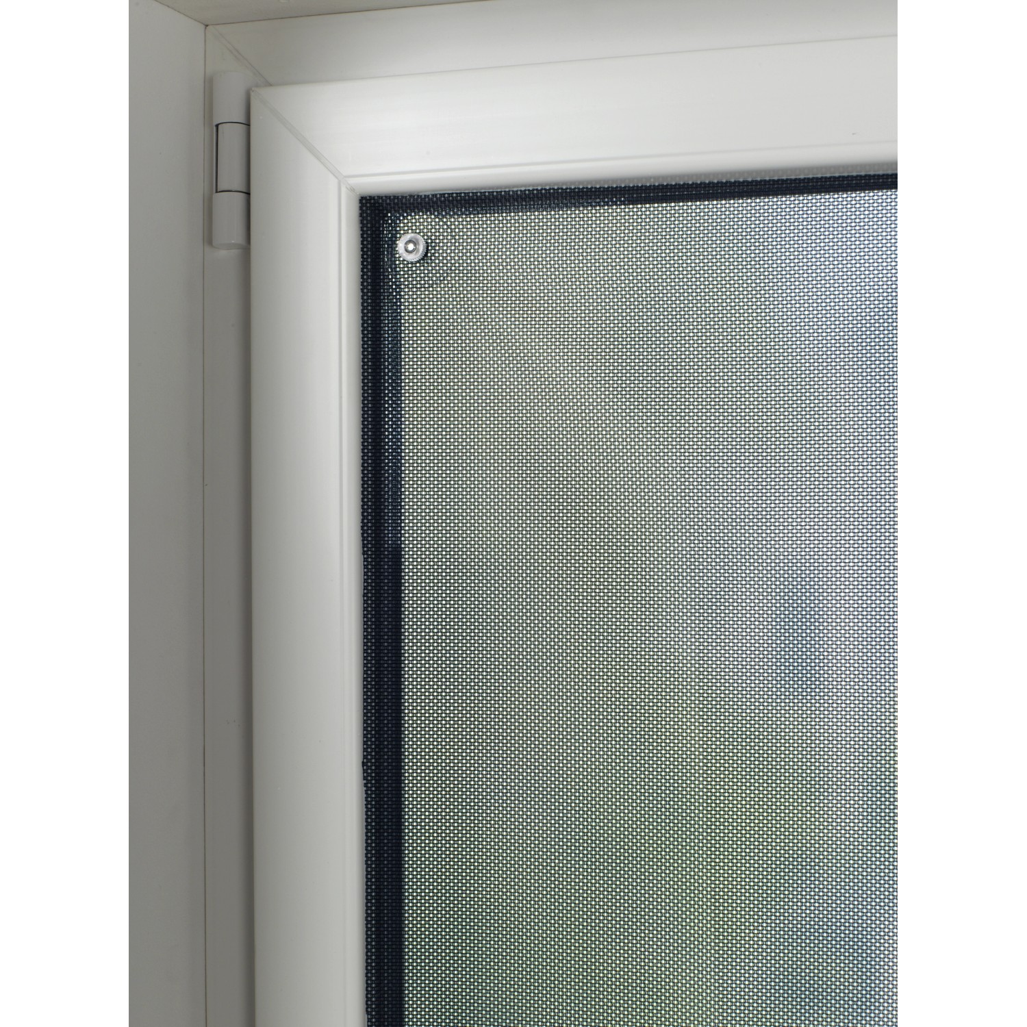 Gardinia Sonnenschutz Plissee, schwarz, 40x80cm am Fenster mit Saugnapf befestigt.