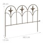 Relaxdays Beeteinfassung Stahl Bronze 4er Set 28 cm x 38,5 cm x 1,5 cm_4