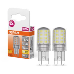 Osram G9 LED Leuchtmittel, 4,2W, 2er-Pack. Warmweißes Licht für Wohnräume.