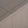 Detailaufnahme: Braune VidaXL Garten-Aufbewahrungsbox (180 L) aus PP Rattan.