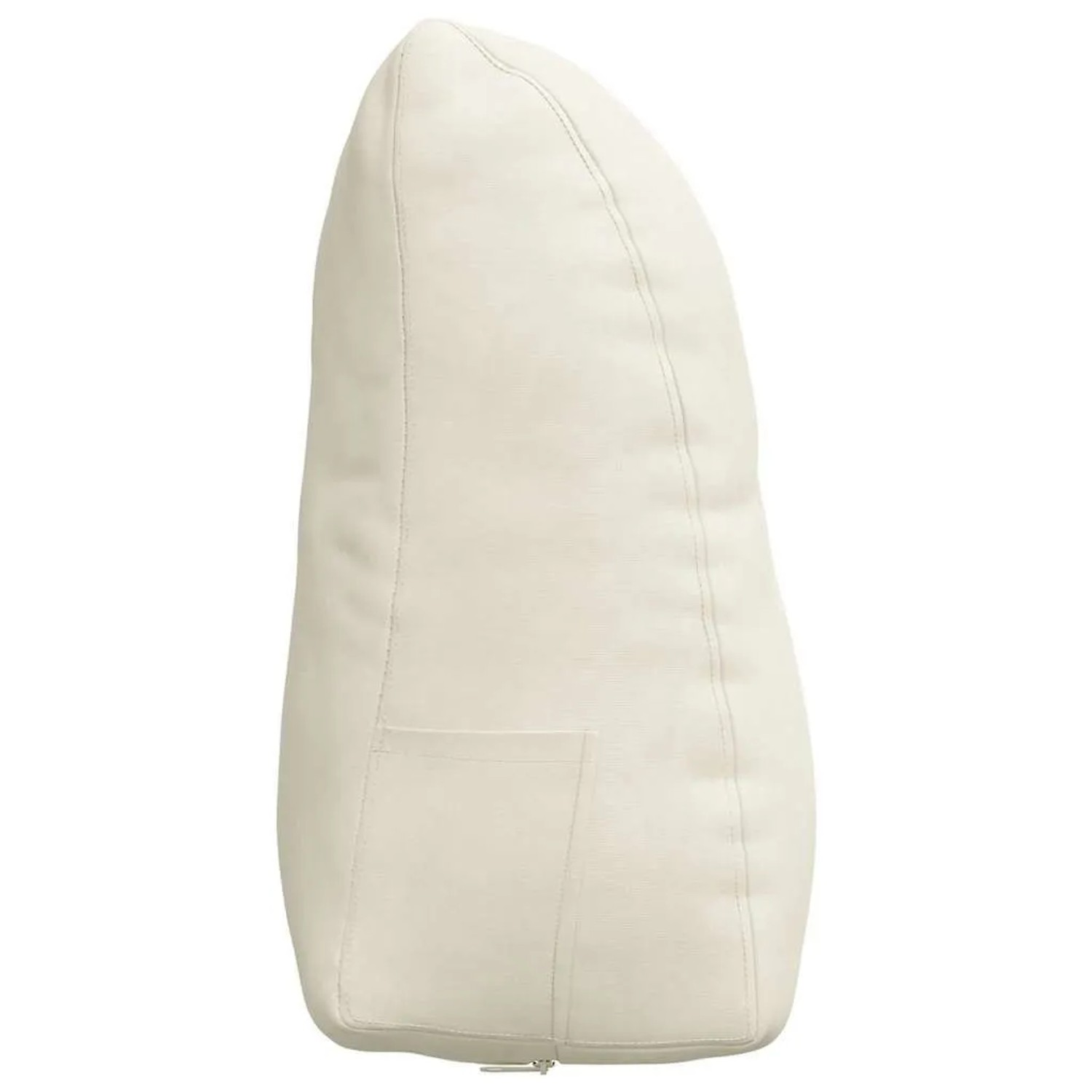vidaXL Rückenkissen Creme aus Samt, ergonomisch geformt mit praktischer Seitentasche und Reißverschluss.