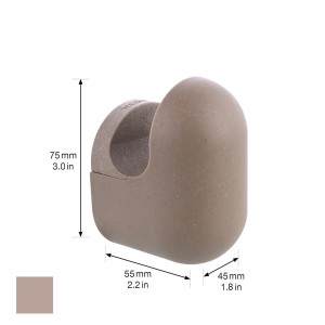 Wagner Wandhaken Hooks4home Pill, taupe, aus Bio-Kunststoff, Maße 75x45x55 mm.