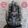 Intergarden Wasserspiel Zimmerbrunnen Mittelgroß Buddha 55cm mit Beleuchtung Schwarz_2