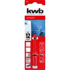 kwb Fliesenbohrer, 12 mm Durchmesser, geeignet für Akkuschrauber. Zum Bohren von Fliesen.