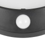 Detailaufnahme der schwarzen Reality LED Solar-Wandleuchte Cobre mit Bewegungsmelder.
