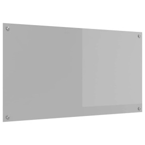 vidaXL Küchenrückwand Hellgrau 110 x 60 x 0,6 cm Gehärtetes Glas 42001306