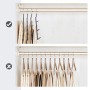 Songmics Hosenbügel-Set, 4-teilig, schwarz, Mehrfachbügel zur platzsparenden Aufbewahrung im Kleiderschrank.