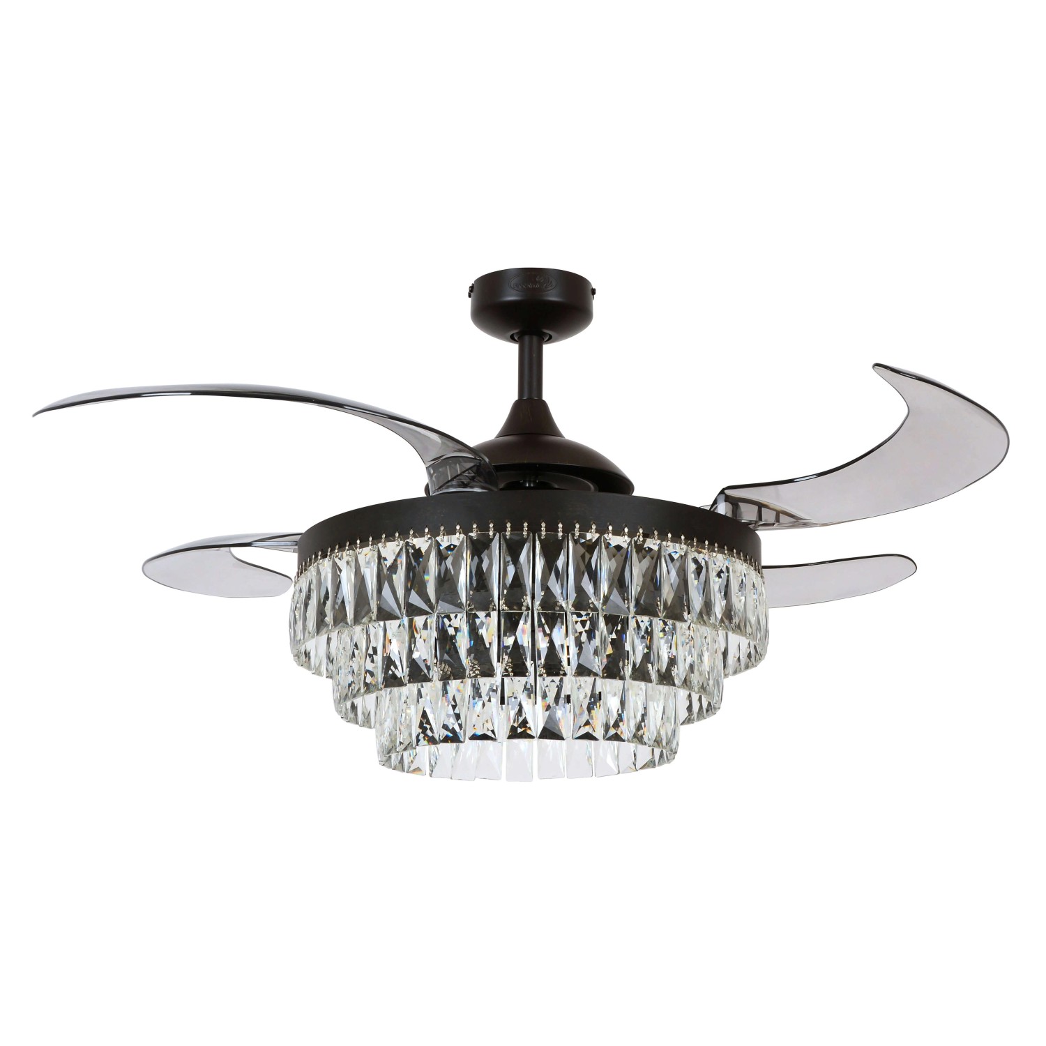 BEACON Deckenventilator Fanaway Veil Schwarz 122 cm mit Beleuchtung und Fernbedienung