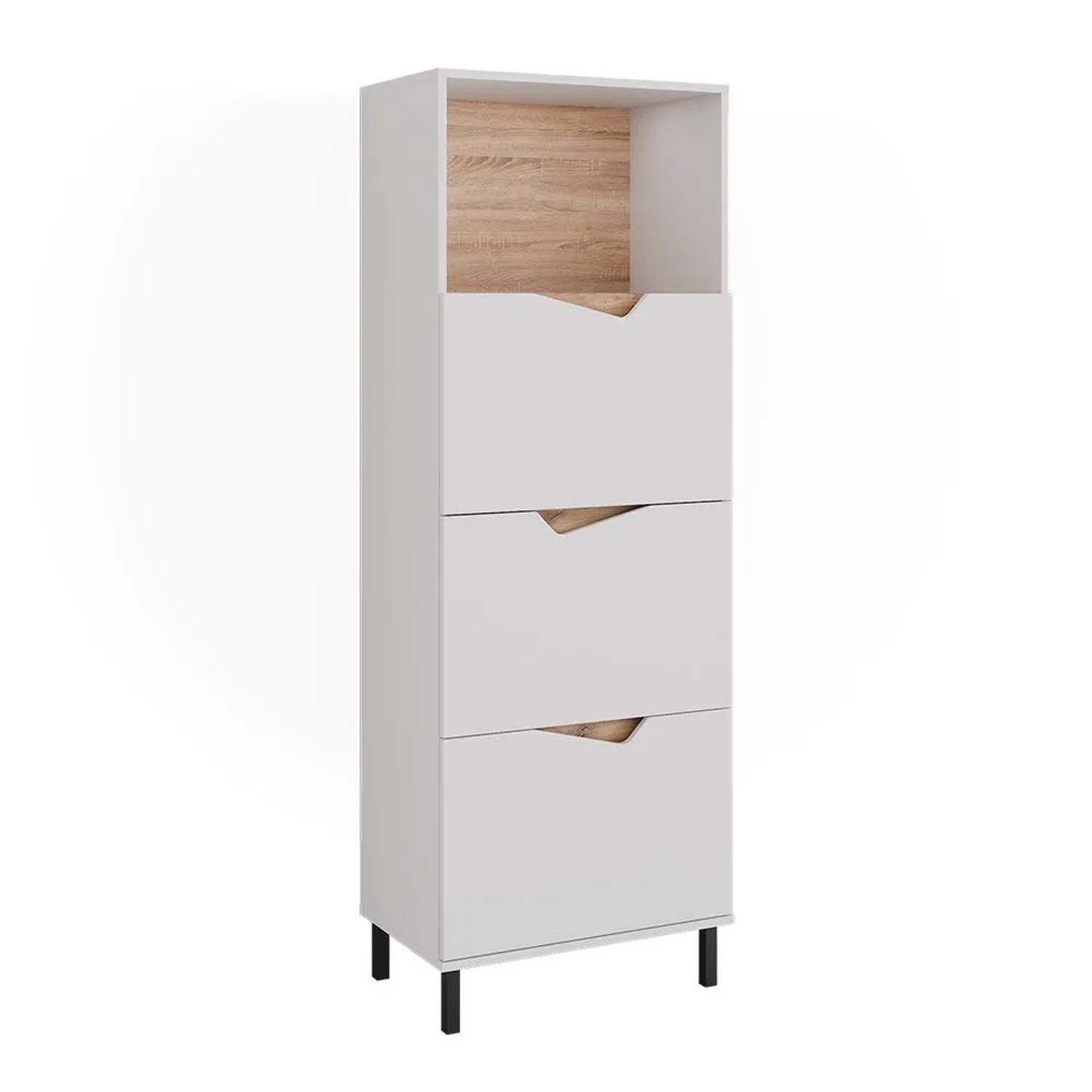 Vicco Kommode Marelle Weiß Artisan 60 x 170 mit 4 Fächern Art Nr 57873