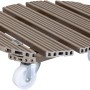 Wagner WPC Pflanzenroller, Ø 38,5 cm, taupe, mit 4 Rollen, für den Innen- und Außenbereich.