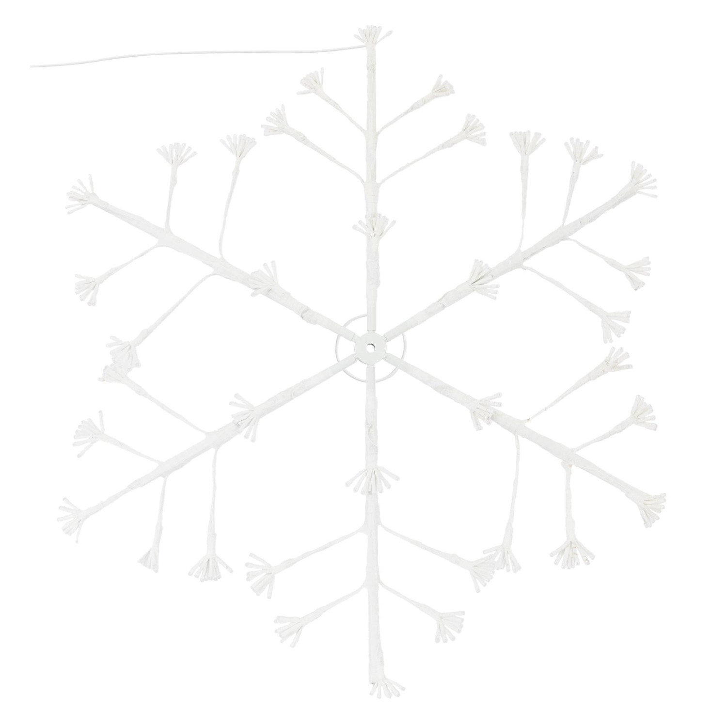 ECD Germany LED-Schneeflocke 288 Warmweißen LEDs 87cm Weihnachtsbeleuchtung günstig online kaufen