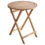 Beliani Gartentisch PROSSEDI, heller Holzfarbton, klappbar, 60x60x73 cm.