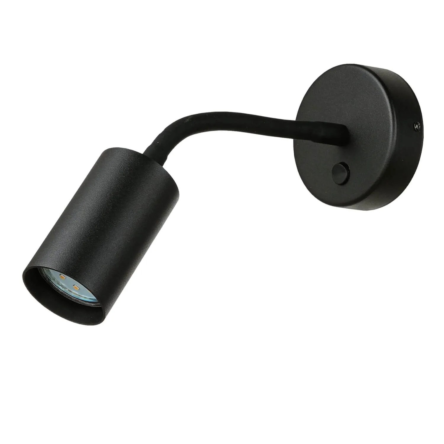 EASYLIGHT Leselampe Mit Schalter Flexarm Metall Schwarz Für GU10