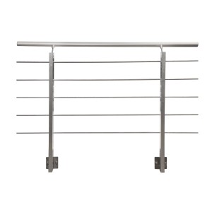 Treba Geländer-Set CB1, seitliche Montage, 150 cm, Aluminium eloxiert.