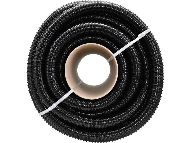 Teichschlauch 32 Mm, 30 M – Schwarzer PVC-Spiralschlauch, Lichtundurchlässig Für Pumpe & Filter