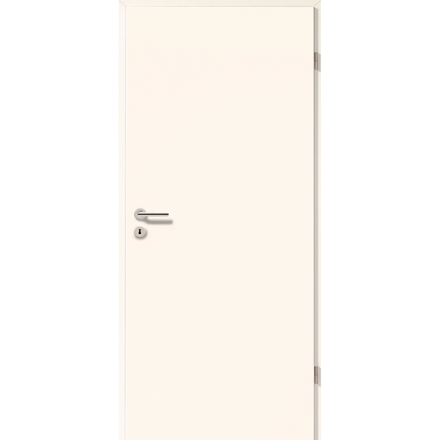 Zimmertür CPL Weiß Seidenmatt (GL223) 98,5 cm x 198,5 cm Anschlag R