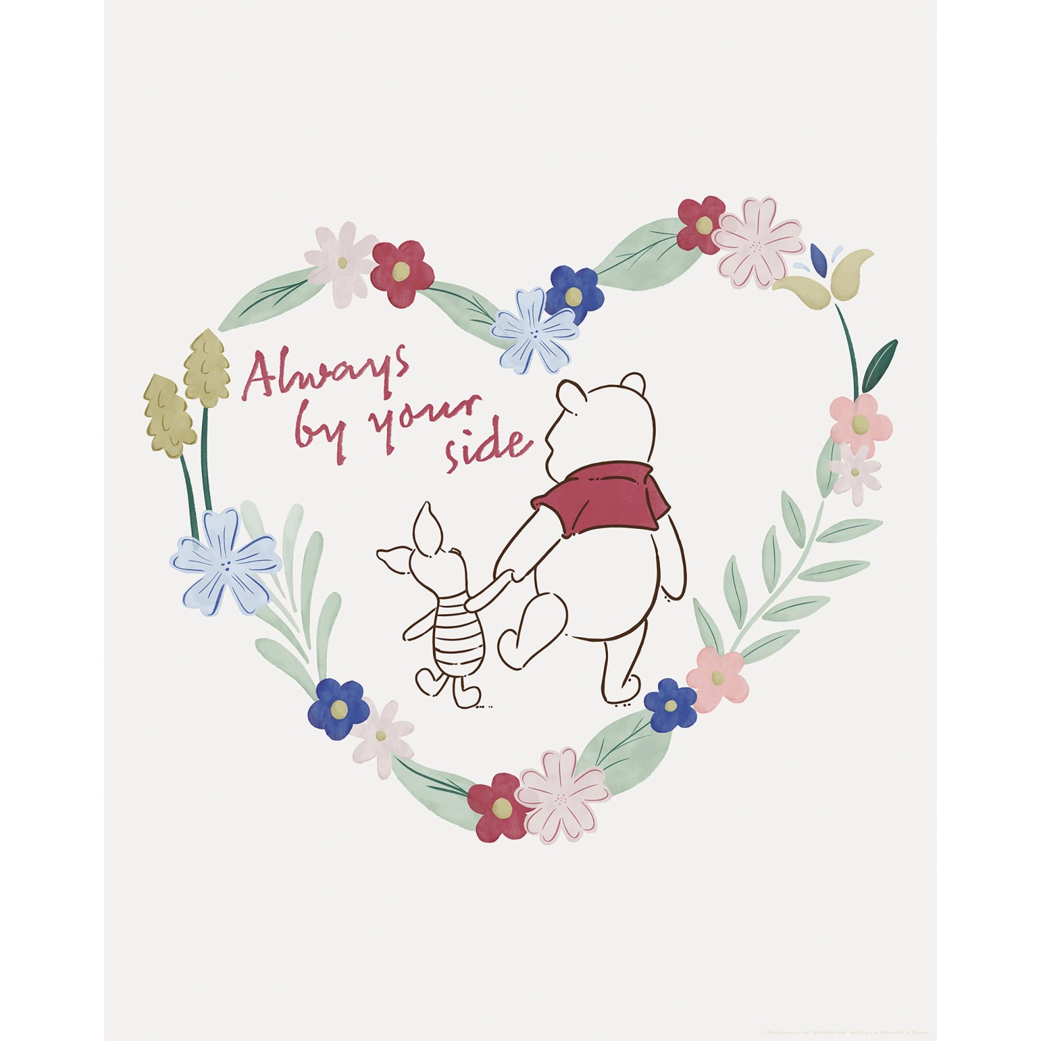 Komar Wandbild Disney Winnie the Pooh Always by Your Side 40 cm x 50 cm Bun günstig online kaufen