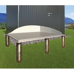 Biohort SmartBase Plus Fundament für Gartenhaus Europa 4 mit Erdschrauben.