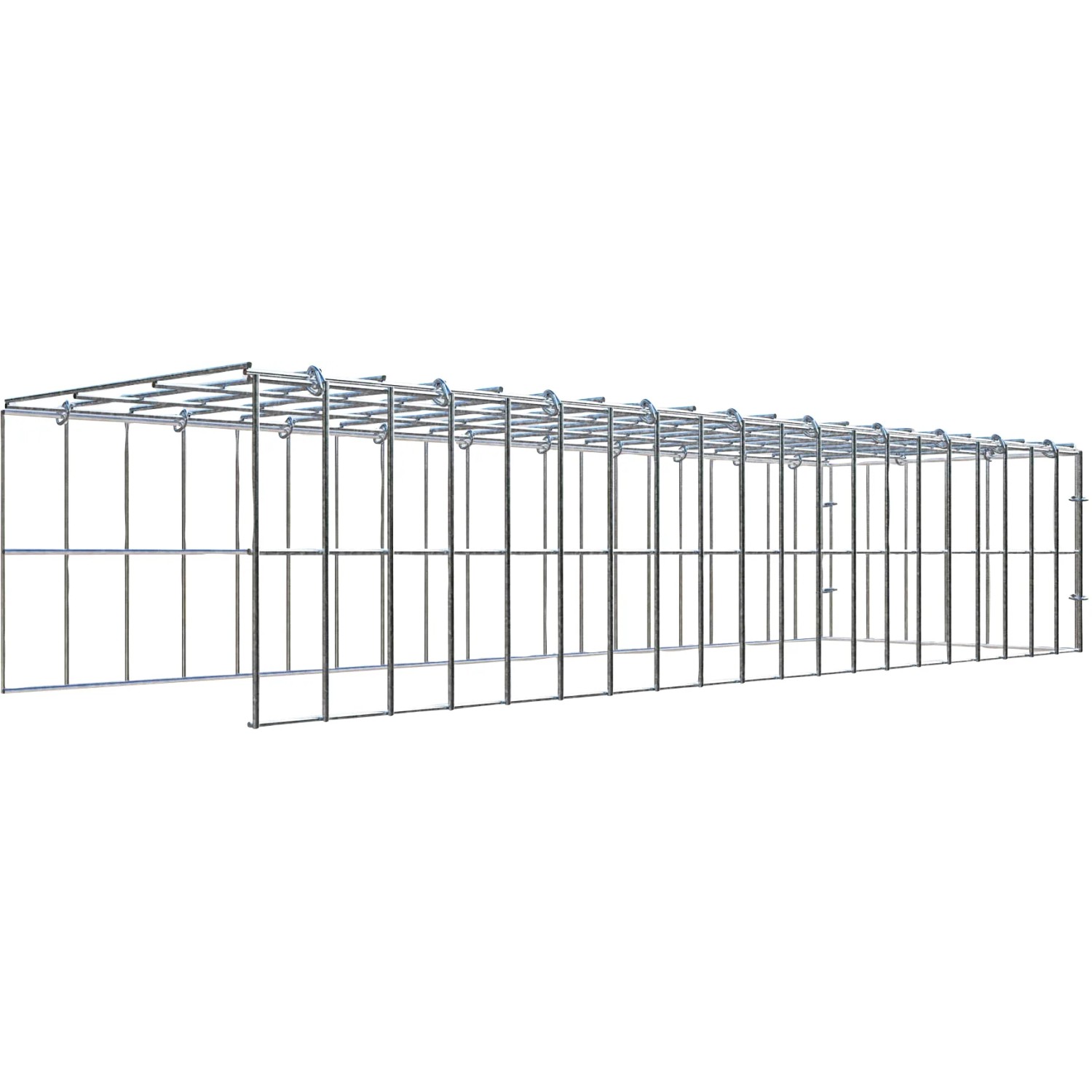 Gabiona C-Ring-Gabione-Anbaukorb Typ 4 20 x 100 x 30 cm Maschenw 5 x 10 cm