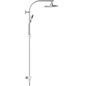 Verchromtes Schütte Überkopf-Brauseset Madura Fresh mit Thermostat, Kopf- und Handbrause.